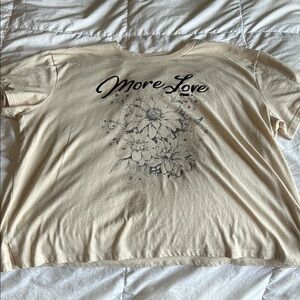 Maurices Beige Tee with Graphic Design